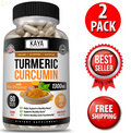 (2 Pack) Turmeric Curcumin W/ Bioperine High Absorption & Potency 1300Mg
