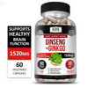 Ginkgo Biloba + Ginseng Extract Red Panax Focus Brain Memory Metabolism Booster