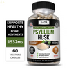 Psyllium Husk+ 60Ct - Colon Cleanse, Detox Toxins, Energy Boost