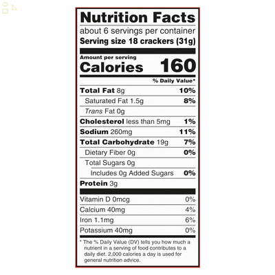 NABISCO Better Cheddars Baked Snack Crackers, 6.5 Oz