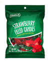 Colombina Strawberry Delights - Artificial Flavor Filled Candies - Hard Shell and Liquid, Soft Center Candy - Individually Wrapped Candy Dishes, Party Bag Favors - (33 Units: 1 Caramel per Pack) – 7 Oz