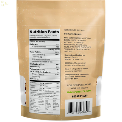 Nature'S Eats Pecan Pieces, 6 Ounce