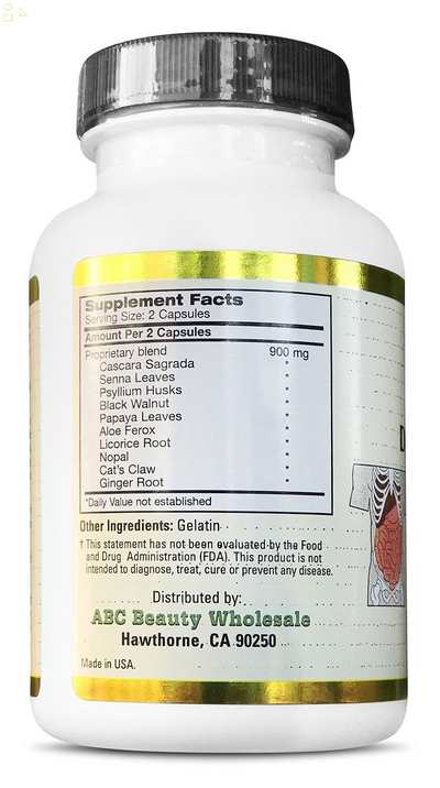 Detox Capsules Desintoxicador 100 Caps Body Cleansing Detox Colon