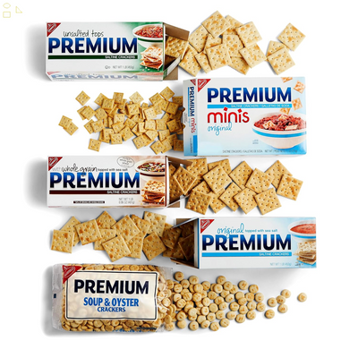 Premium Unsalted Tops Saltine Crackers, 16 Oz