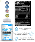 Hair & Skin Hydration Vitamin- Anti-Aging, Protect, Restore & Nourish Supplement