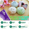 Fusion Select Mochi Daifuku Snacks - Traditional Japanese Rice Cakes with Filling - Flavored Asian Sweet Desserts for Family - Chewy and Soft Texture (Sesame)