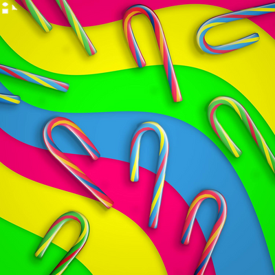 Sweetarts Mini Holiday Candy Canes, Holiday Candy, Christmas Stocking Stuffers for Kids, 4.8 Oz Box