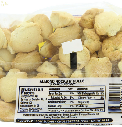 St Amour Rocks N Rolls French Munching Cookies, Almond, 10 Ounce
