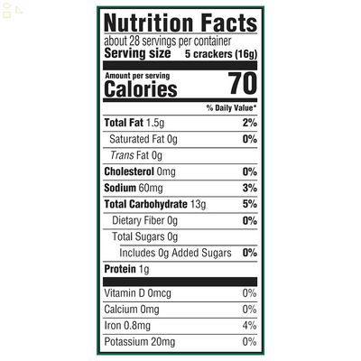 Premium Unsalted Tops Saltine Crackers, 16 Oz