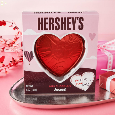 HERSHEY'S Milk Chocolate Heart, Valentine'S Day Candy Gift Box, 5 Oz