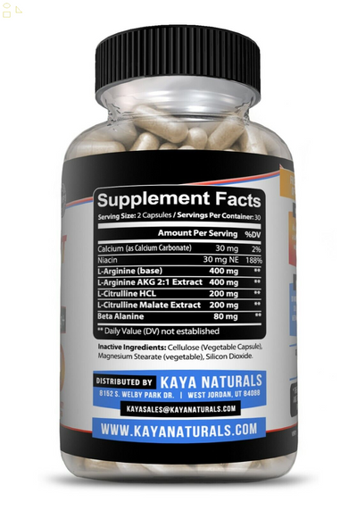 Nitric Blast 60Ct, L-Arginine Nitric Oxide, ED Testosterone Booster, Pre Workout