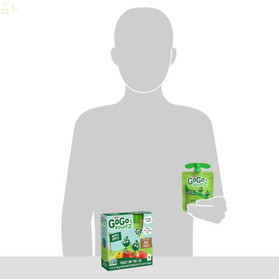 Gogo Squeez Applesauce, Apple Apple, 3.2 Ounce (4 Pouches), Gluten Free, Vegan Friendly, Unsweetened Applesauce, Recloseable, BPA Free Pouches
