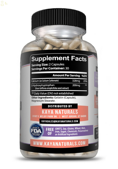 5-HTP 60Ct Serotonin Support Sleep Aid Calm Stress Anxiety Relief