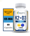Vitamin K2+D3 Bone & Heart Health, Immune & Muscle Support Easy to Swallow