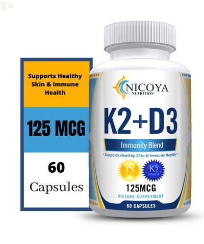 Vitamin K2+D3 Bone & Heart Health, Immune & Muscle Support Easy to Swallow