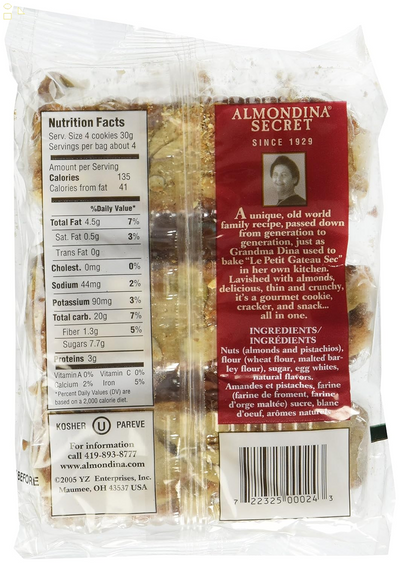 Almondina Biscuits, Almonduo, 4 Ounce