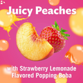 Del Monte® Bubble Fruit™ Peach Strawberry Lemonade Peaches & Popping Boba with Sweetened Juice 4-3.5 Ounce Cups (Pack of 4), Orange
