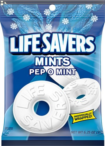 Life Savers Pep O Mint Candy Bag, 6.25 Ounce