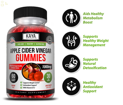 Apple Cider Vinegar Gummies 60Ct Appetite Suppressant Detox Cleanse
