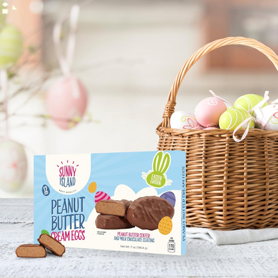 Easter Candy Box - Milk Chocolate Peanut Butter Cream Eggs, 7 Ounces (12 Pieces)