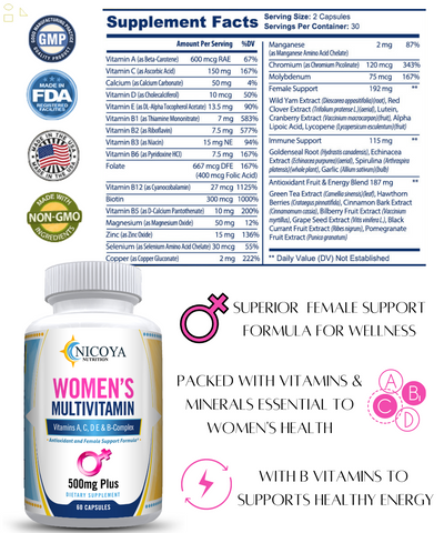 Once a Day Women'S 50+ Complete Multivitamin- Essential Vitamins 500MG+