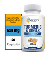 Turmeric Curcumin & Ginger- Joint Pain, Energy, Mood Booster, Brain Function
