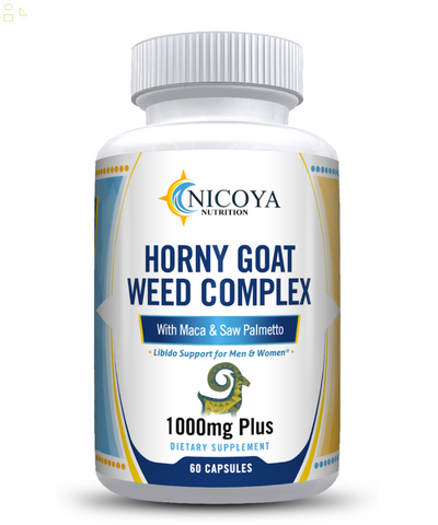 Horney Goat Weed for Men & Women-With Maca, Saw Palmetto, Ginseng, L-Arginine