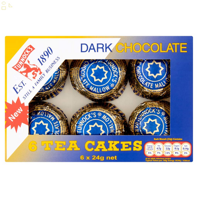 Tunnock'S Tea Cakes Dark Chocolate 6 Pack - 24G (Pack of 1)