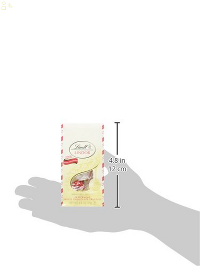 Lindt Holiday Peppermint White Chocolate Truffles Mini Gift Bag, Kosher, Great for Holiday Gifting, 0.8 Oz