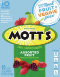 Mott'S Fruit Flavored Snacks, Assorted Fruit, Pouches, 0.8 Oz, 10 Ct