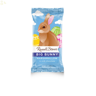 Russell Stover Marshmallow Rabbit Covered in Milk Chocolate, 2 Oz