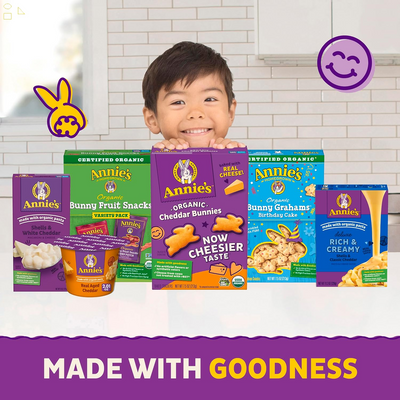 Annie'S Organic Cheddar Bunnies Baked Snack Crackers, 7.5 Oz.
