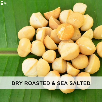 Fruidles Roasted & Salted Macadamia Raw Nuts, Natural Non-Gmo, Gluten-Free, Healthy Fat, Emergency Survival Food (Grab2Go Bag, 4Oz)