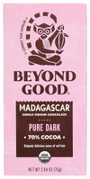 Beyond Good, Organic 70% Madagascar Dark Chocolate Bar, 2.64 Ounce