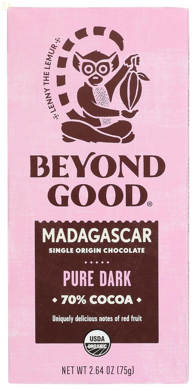 Beyond Good, Organic 70% Madagascar Dark Chocolate Bar, 2.64 Ounce