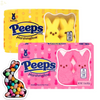 Okie Dokie Trading Co. Easter Bunny Sticker Bundled with Peeps Marshmallow Bunnies (4 Count X 2, Yellow/Pink)