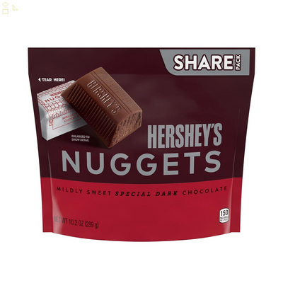 HERSHEY'S NUGGETS SPECIAL DARK Mildly Sweet Chocolate Candy Share Pack, 10.2 Oz