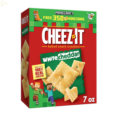 Cheez-It Cheese Crackers, Baked Snack Crackers, Office and Kids Snacks, White Cheddar, 7Oz Box (1 Box)