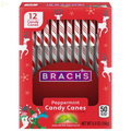 Brachs Bobs Red & White Peppermint Candy Canes, Naturally Flavored Christmas Candy, Stocking Stuffers for Kids, Holiday Classic, 5.3 Oz, 12 Count - Pack of 1