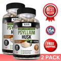 (2 Pack) Psyllium Husk 60Ct - Colon Cleanse, Detox, Energy Boost, 