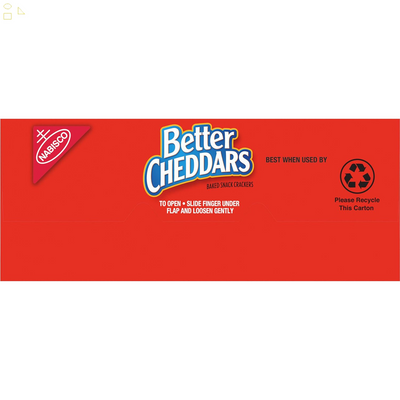NABISCO Better Cheddars Baked Snack Crackers, 6.5 Oz