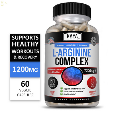 L-Arginine 60 Nitric Oxide Testosterone Booster Beta Alanine L Citrulline