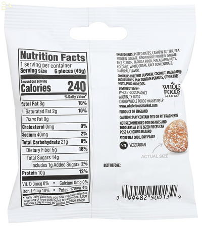 , Protein Chewy Bites Coconut Macadamia, 1.58 Ounce