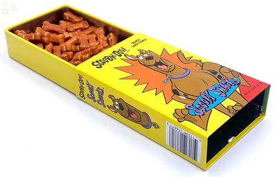 Boston America Scooby-Doo Scooby Snacks Orange Flavored Candy - (1) Collectible Slider Tin Filled with Bone Shaped Candies