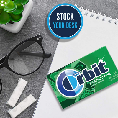 Orbit Gum, Sugar Free, Spearmint, 14-Ct