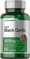  Aged Black Garlic Capsules 1500Mg | 60 Count | Fermented Extract Supplement | Non-Gmo, Gluten Free