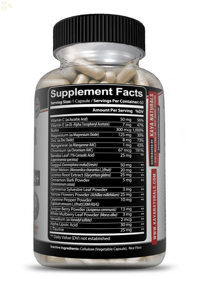 (2 Pack) Blood Sugar Support 60Ct Alpha Lipoic Acid Cinnamon Biotin Magnesium