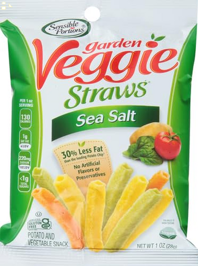 Sensible Portions Garden Veggie Straws, Sea Salt
