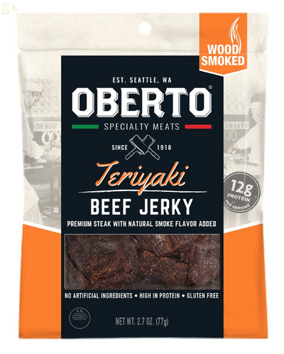Oberto Teriyaki Natural Style Beef Jerky 2.7 Oz (1623U)