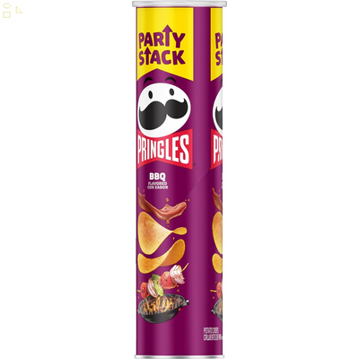 Pringles Potato Crisps Chips, Lunch Snacks, On-The-Go Snacks, Party Stack, BBQ, 7.1Oz Can (1 Can)